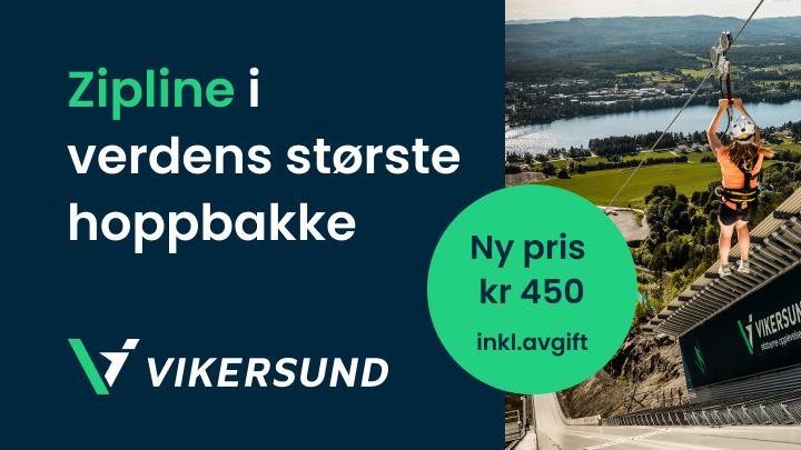 Zipline i Vikersundbakken