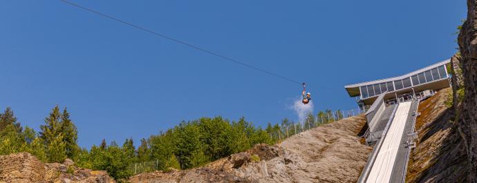 Zipline at the Vikersund ski jump