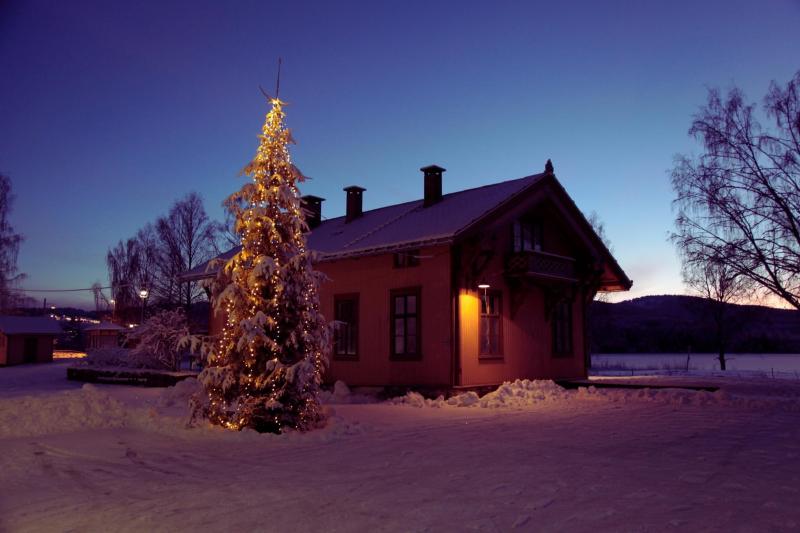 Julemarked med juletog og julegrantenning
