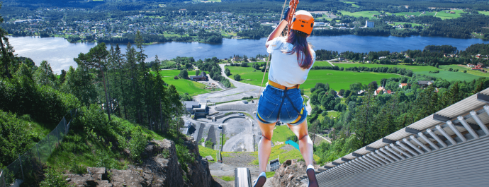 Zipline in Vikersund