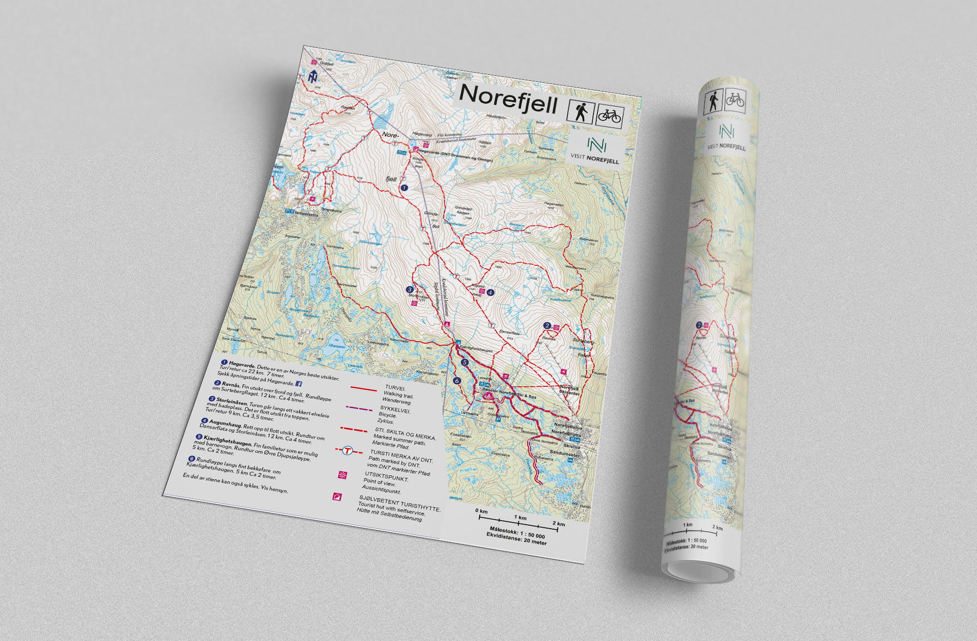 Kart Visit Norefjell
